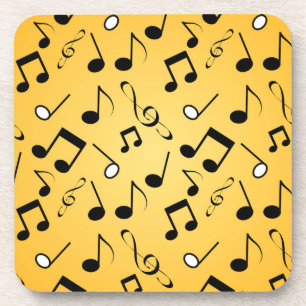 Muzieknoten patroon bier onderzetter