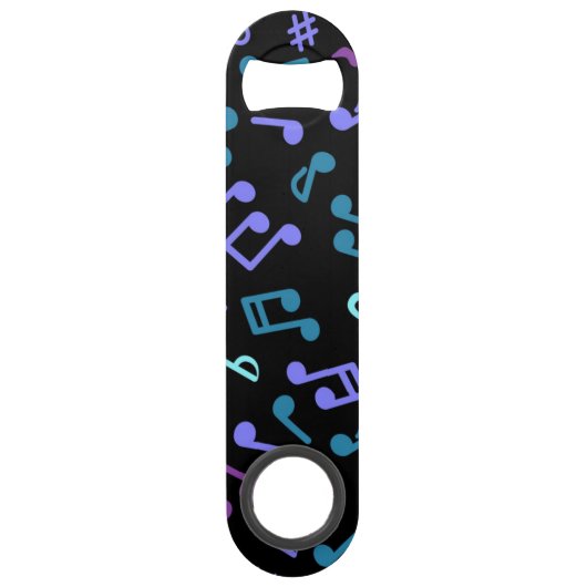 Muzieknoten patroon speed flessenopener (Voorkant)