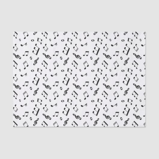 Muzieknoten Patroon Tissuepapier (Voorkant)