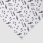 Muzieknoten Patroon Tissuepapier (Detail)