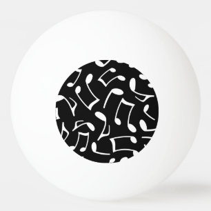 muzieknoten Patroon zwart-wit Pingpongballen