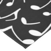 muzieknoten Patroon zwart-wit Tafelkleed (Gekanteld)