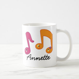 muzieknoten Piano Musician Personalized Mug Koffiemok