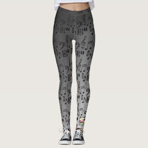 muzieknoten Pianotoetsenborden Guitar-Leggings Leggings