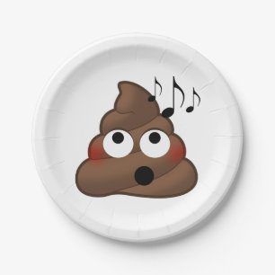 muzieknoten Poop Emoji Papieren Bordje