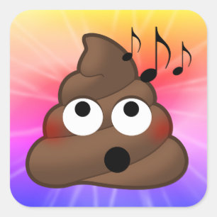 muzieknoten Poop Emoji Tie Dye Stickers