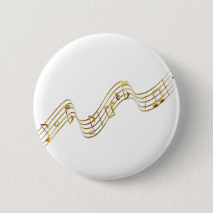 Muzieknoten Ronde Button 5,7 Cm