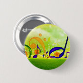 Muzieknoten Ronde Button 5,7 Cm (Voorkant /achterkant)