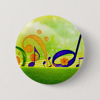 Muzieknoten Ronde Button 5,7 Cm
