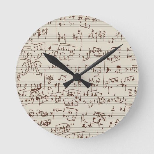Muzieknoten Ronde Klok (Voorkant)