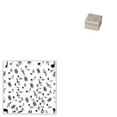 Muzieknoten Rubberstempel (Gestempeld)