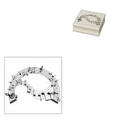 Muzieknoten Rubberstempel (Gestempeld)