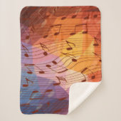 Muzieknoten Sherpa Deken (Voorkant)