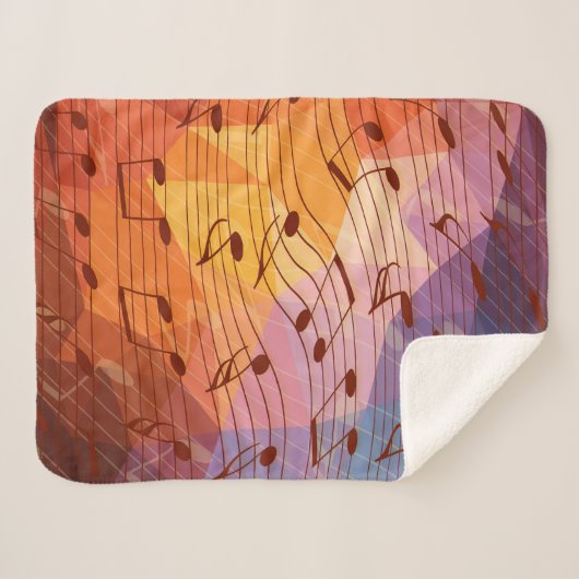 Muzieknoten Sherpa Deken (Voorkant (horizontaal))