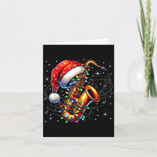 Muzieknoten Sleutel Christmas Saxofoon Jazz M Kaart
