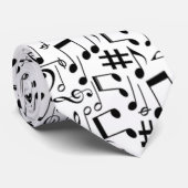 Muzieknoten Stropdas (Opgerold)