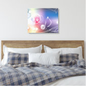 Muzieknoten Surreal Fantasy Canvas Afdruk (Insitu (Slaapkamer))