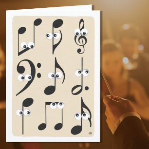 Muzieknoten tevreden pensionering van ons kaart