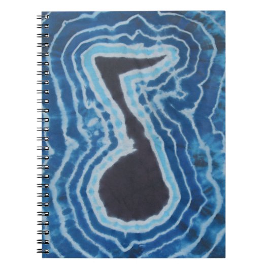 Muzieknoten Tie Dye Notitieboek (Voorkant)