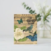 Muzieknoten van  kroon briefkaart (Staand voorkant)