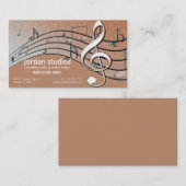 muzieknoten visitekaartje (Voorkant / Achterkant)