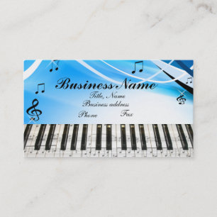 muzieknoten Visitekaartje pianotoetsenbord