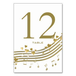 Muzieknoten voor Love Sangen Table Number Card Kaart