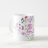 muzieknoten voor muziekkleurpatronen koffiemok (Voorkant links)