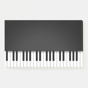 Muzieknoten voor Piano-toetsenbord voor zwart-wit Post-it® Notes