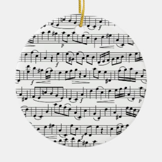 Muzieknoten voor vellen keramisch ornament