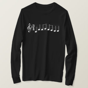 Muzieknoten We wensen u een prettige kersttang T T-shirt