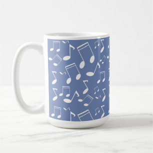 Muzieknoten wit koffiemok