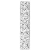 Muzieknoten zwart en wit medium tafelloper (Voorkant)