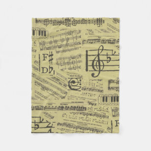 Muzieknotitiatiepatroon Muziek Theme Fleece Blanke Deken
