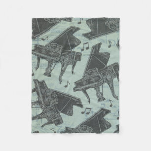 Muzieknotitiatiepatroon Muziek Theme Fleece Blanke Deken