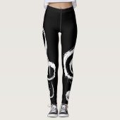 Muzieknotitie Abstract Leggings (Voorkant)