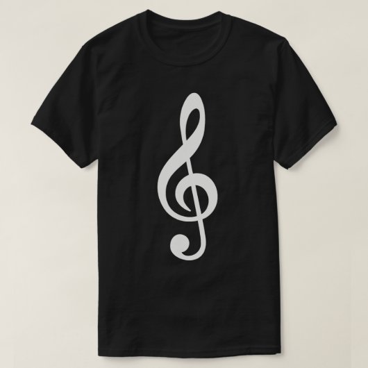 Muzieknotitie cleart t-shirt (Design voorkant)