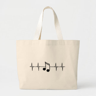 Muzieknotitie EKG Grote Tote Bag
