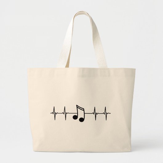 Muzieknotitie EKG Grote Tote Bag (Voorkant)