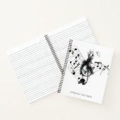 Muzieknotitie gepersonaliseerde luxe notitieboek (Binnen)