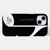 muzieknotitie ~ initiaal toevoegen Case-Mate iPhone case (Achterkant (horizontaal))