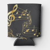 Muzieknotitie Luxe gouddesign Blikjeskoeler (Voorkant)