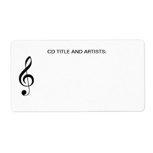 Muzieknotitie Muziektitel Band artistieke cd-Hoesj Etiket