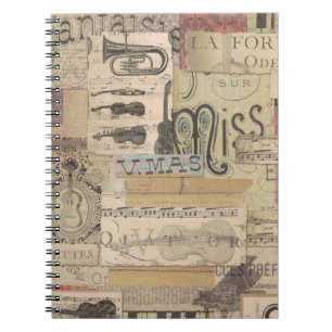 muzieknotitie Patroon Muziekthema notebook Notitieboek