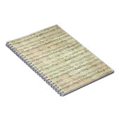 muzieknotitie Pattern Music Theme Notitieboek (Rechterzijde)