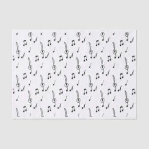 muzieknotitie Pattern Music Theme Treble Clef Tissuepapier