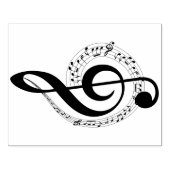 Muzieknotitie Rubberstempel Rubberstempel (Afrduk)