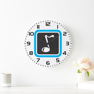 Muzieknotitie vet minimalistisch muzikaal symbool grote klok