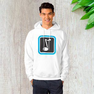 Muzieknotitie vet minimalistisch muzikaal symbool hoodie