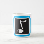 Muzieknotitie vet minimalistisch muzikaal symbool koffiemok (Center)